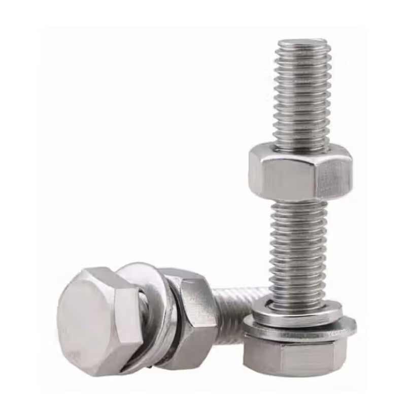 欧思卓 304不锈钢外六角螺栓（含平弹母） M6*35mm  50套/包装按（包）销售