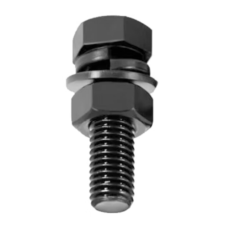 欧思卓 8.8级发黑高强外六角螺栓（含平弹母） M20*80mm  一套装 GB/T 5783按（套）销售