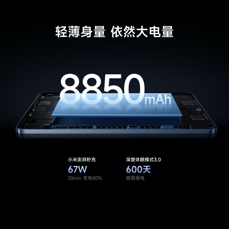小米 7 Pro 平板电脑 柔光版 11.2英寸平板电脑 3.2K超清屏 12+512G天际蓝【触控笔+悬浮键盘套装】按台销售
