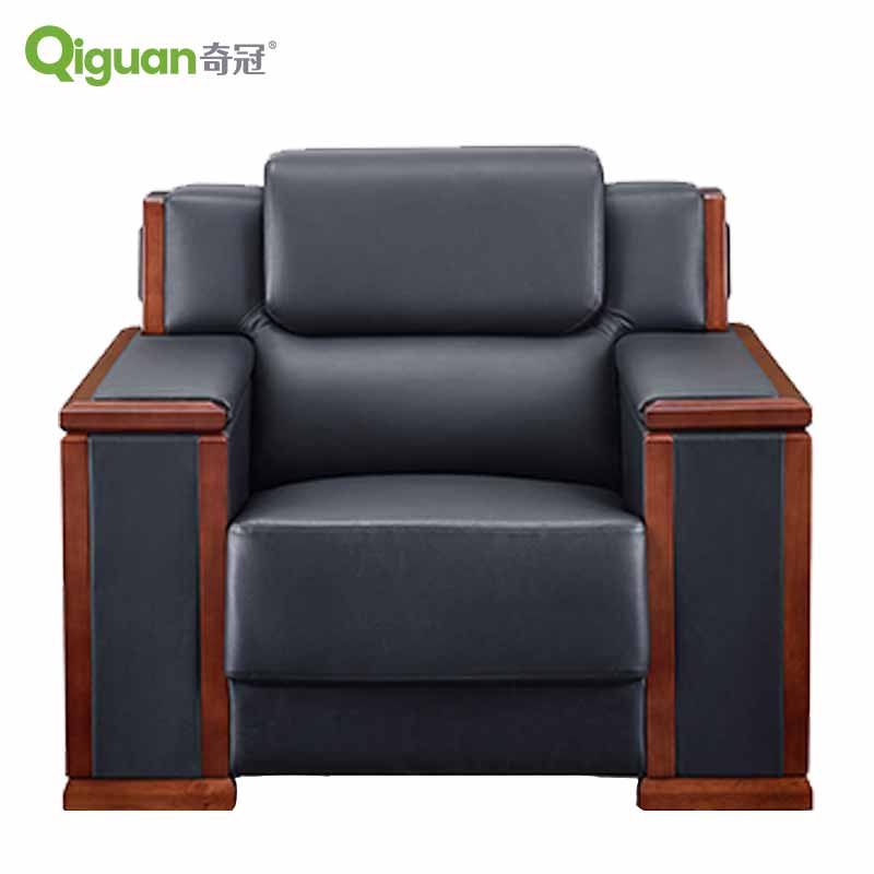 奇冠 QG-ST1-1035 单人位沙发 1050W*940D*900Hmm 黑色 西皮按（张）销售