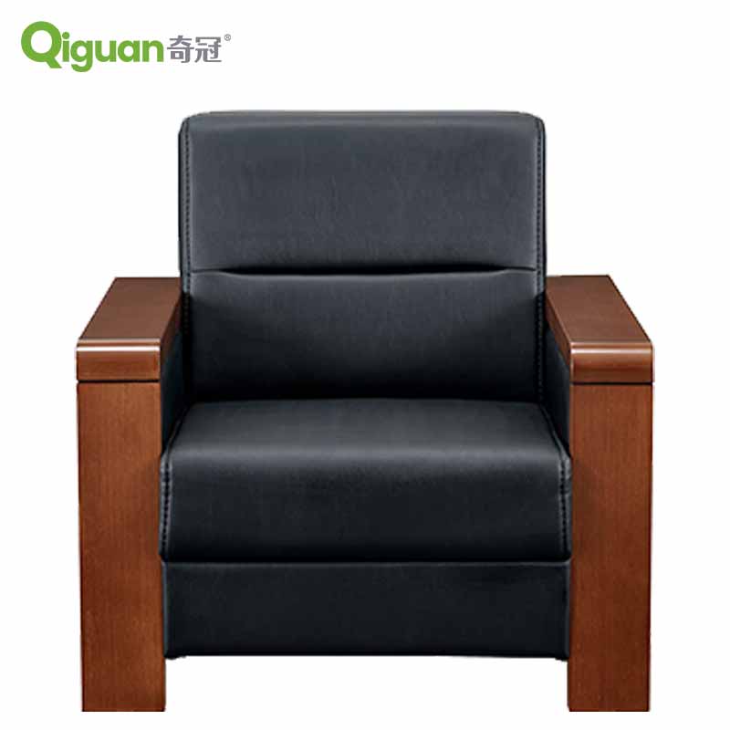 奇冠 QG-ST1-266A 单人位沙发 830W*830D*840Hmm 黑色 西皮按张销售