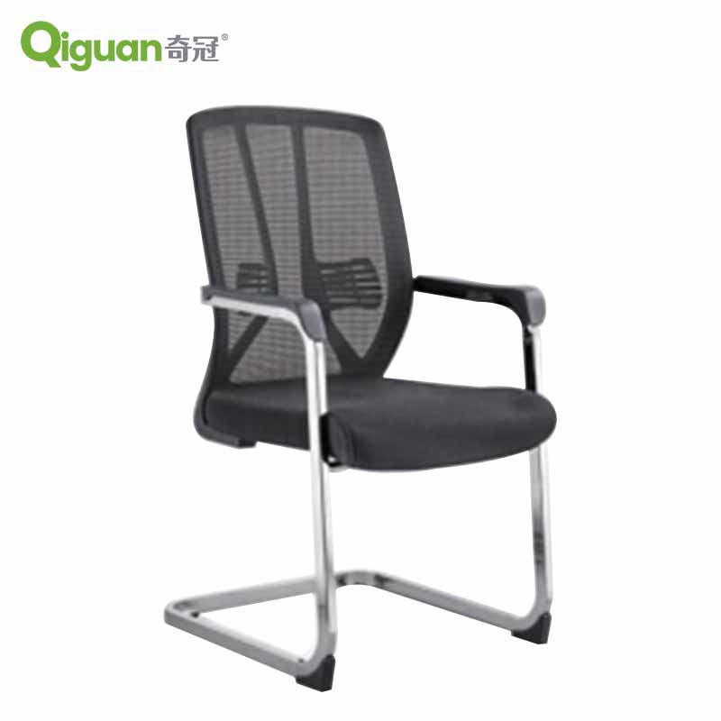 奇冠 QG-1805D 弓型椅办公椅网椅 网布 黑色按把销售