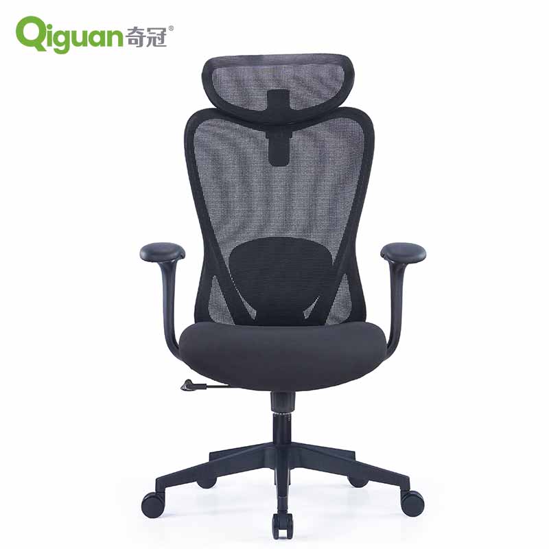 奇冠 QG-CH-562A 会议椅转椅办公椅网椅 网布 黑色按（把）销售