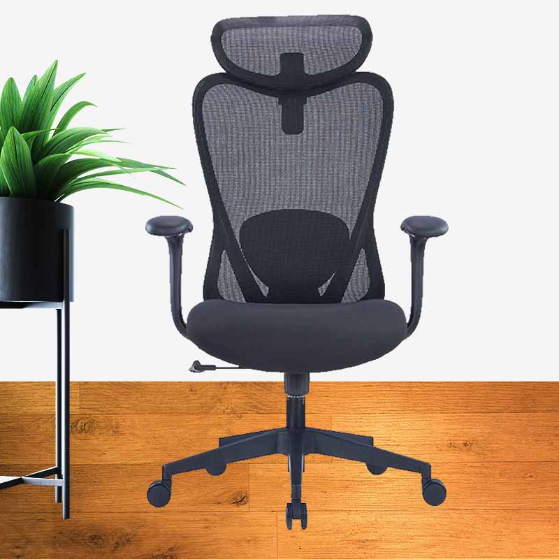 奇冠 QG-CH-562A 会议椅转椅办公椅网椅 网布 黑色按（把）销售