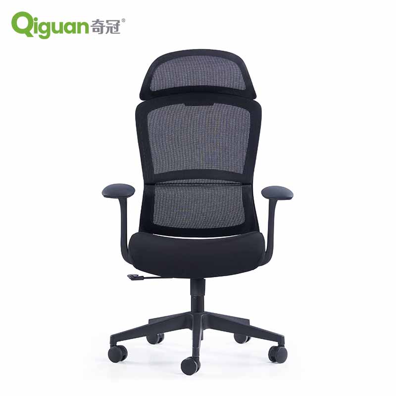 奇冠 QG-CH-555A 会议椅转椅办公椅网椅 网布 黑色按（把）销售