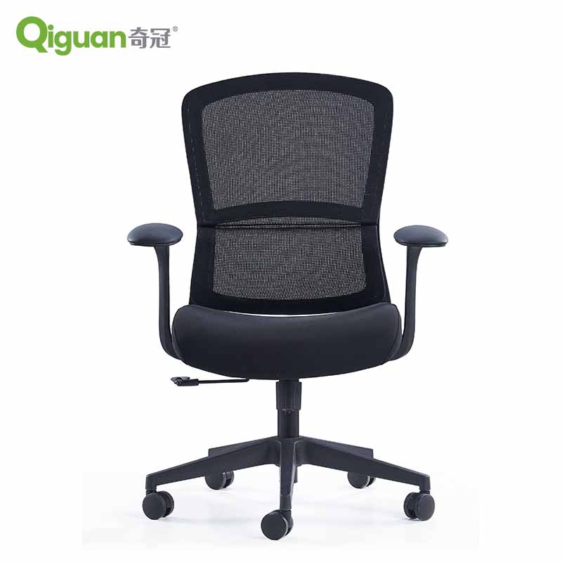 奇冠 QG-CH-555B 会议椅转椅办公椅网椅 网布 黑色按（把）销售
