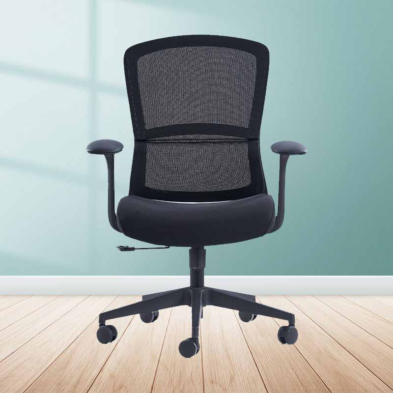 奇冠 QG-CH-555B 会议椅转椅办公椅网椅 网布 黑色按（把）销售