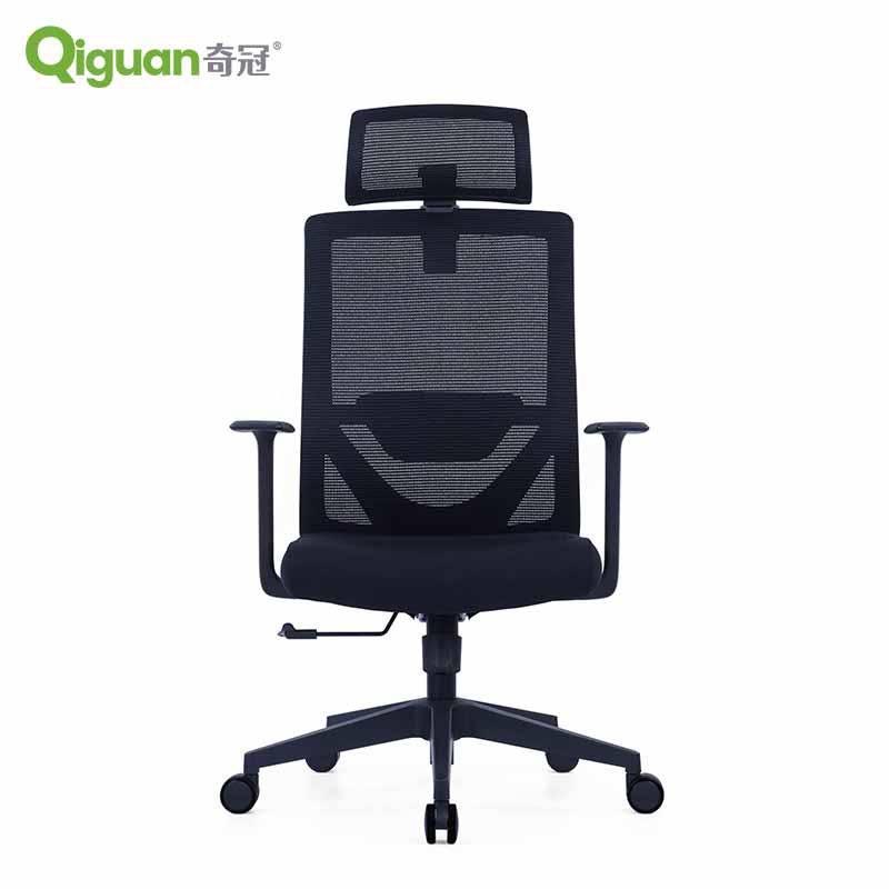 奇冠 QG-CH-391A-LP 会议椅转椅办公椅网椅 网布 黑色按（把）销售