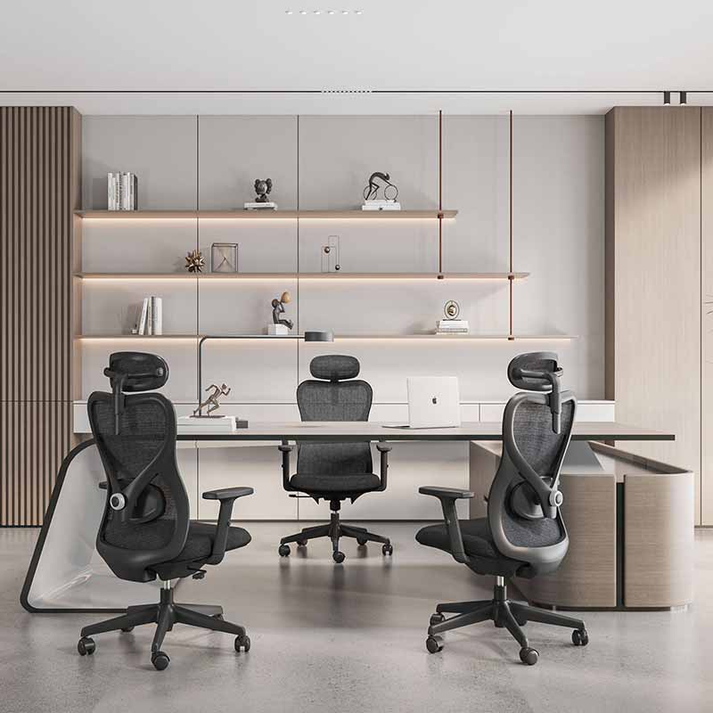 奇冠 QG-CH-539A 会议椅转椅办公椅网椅 网布 黑色按（把）销售