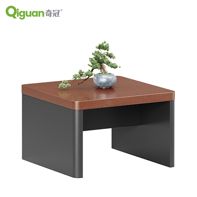 奇冠 QG-TAR-CTA-0606 油漆方几茶几 600W*600D*450Hmm  胡桃色+星空灰按张销售