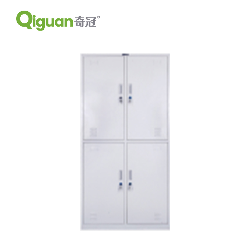 奇冠 钢制四门更衣柜 1850*900*420mm 灰白色 加厚按张销售