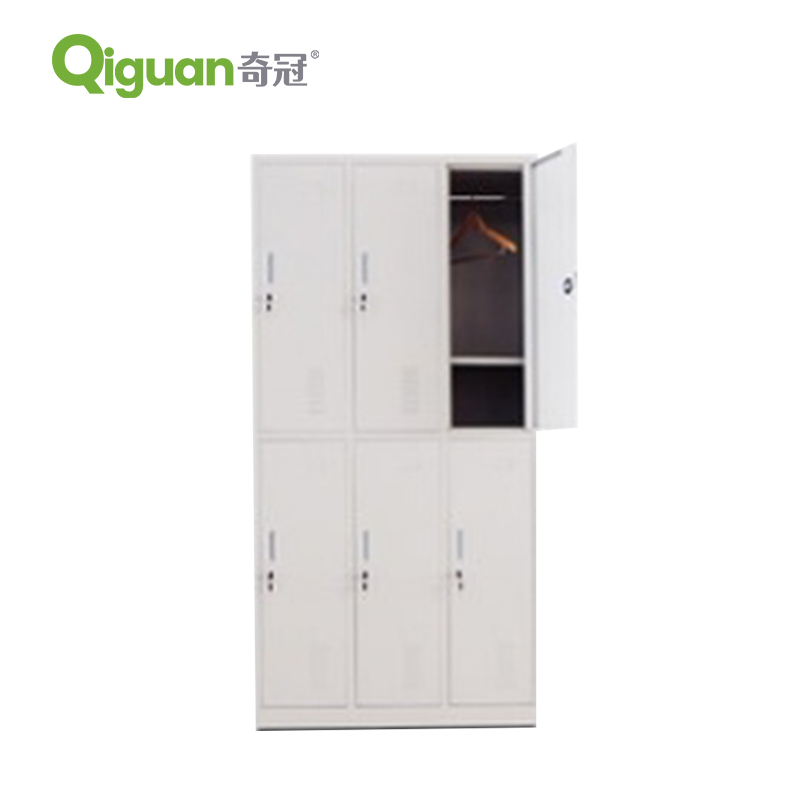 奇冠 钢制六门更衣柜 1850*900*420mm 灰白色 加厚按（张）销售
