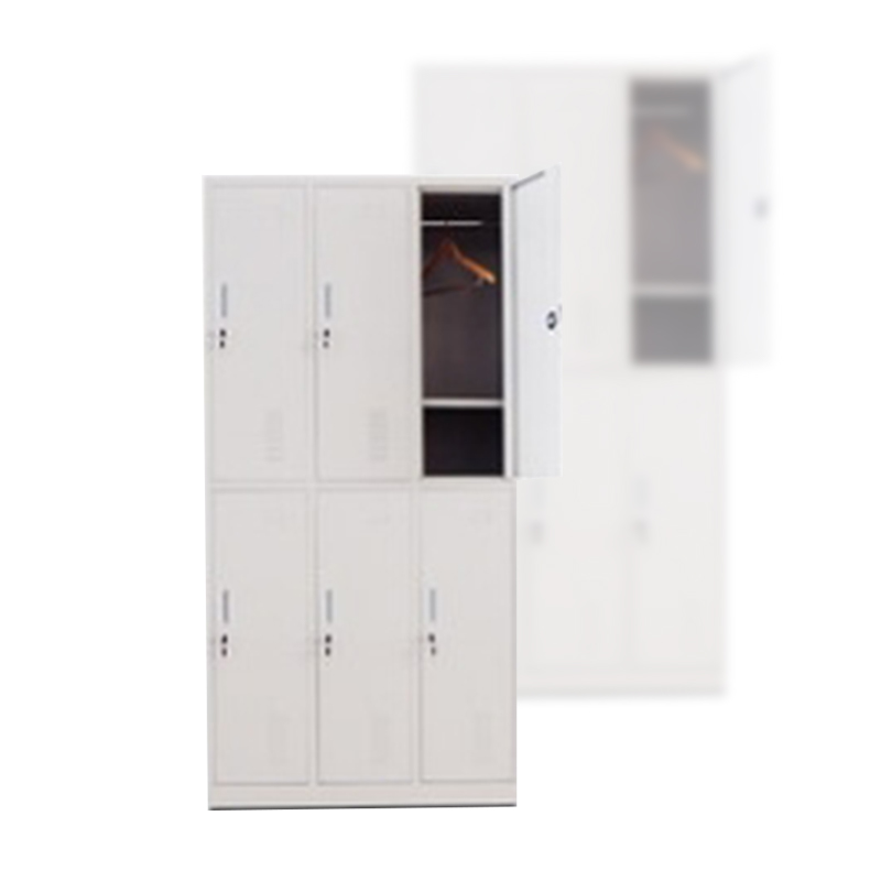 奇冠 钢制六门更衣柜 1850*900*420mm 灰白色 加厚按（张）销售
