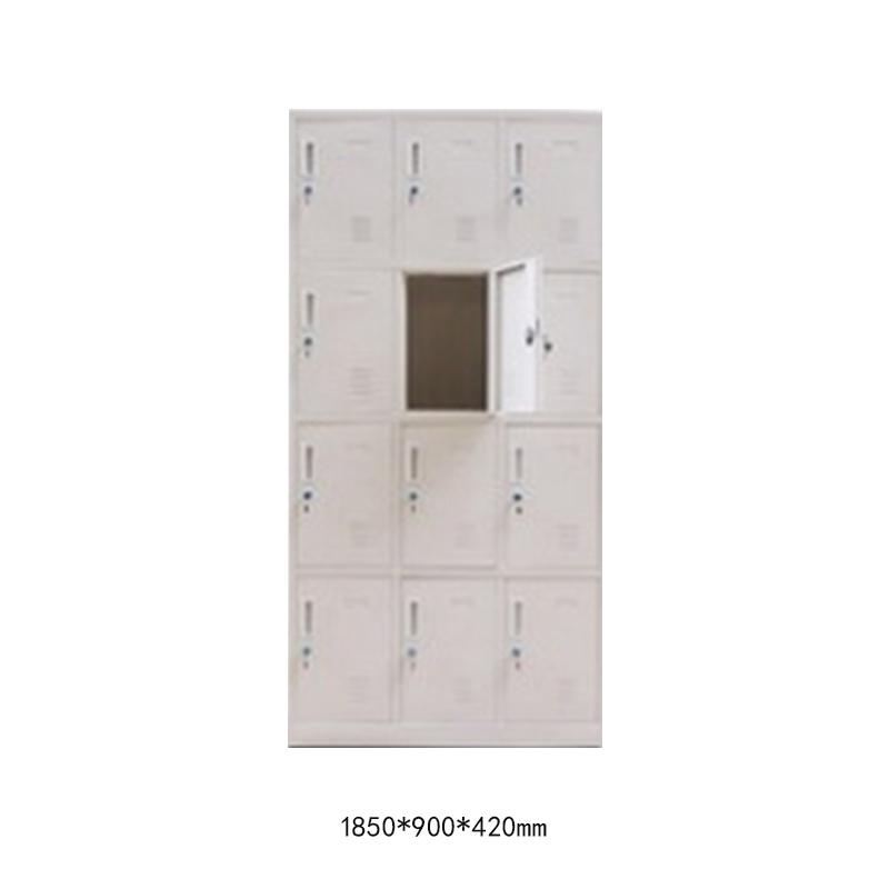 奇冠 钢制十二门更衣柜 1850*900*420mm 灰白色 加厚按（张）销售