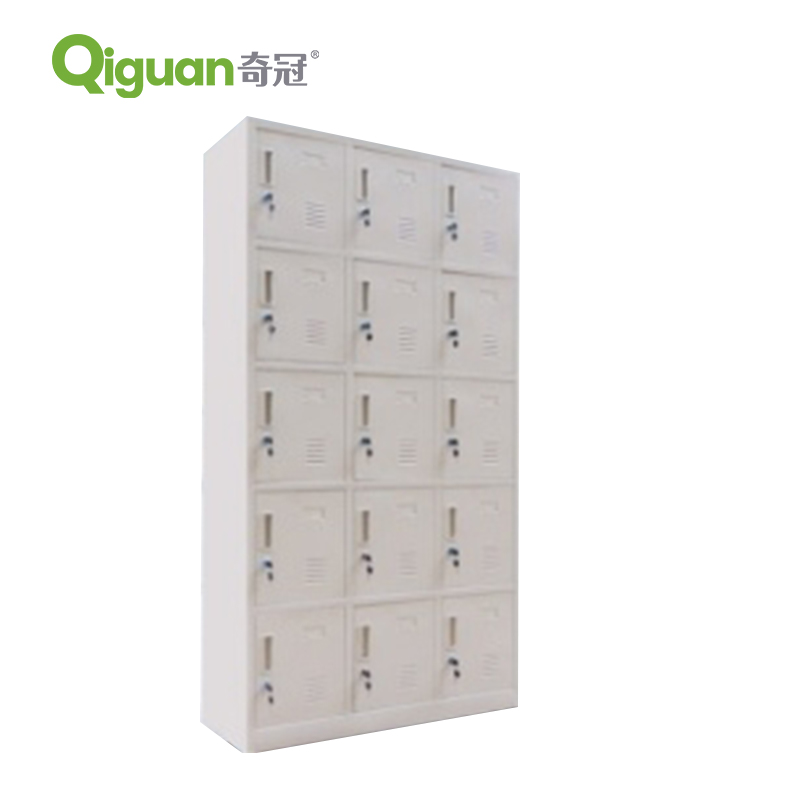 奇冠 钢制十五门更衣柜 1850*900*420mm 灰白色 加厚按（张）销售