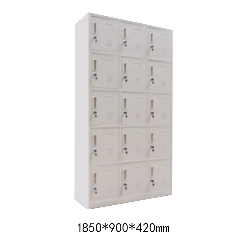 奇冠 钢制十五门更衣柜 1850*900*420mm 灰白色 加厚按（张）销售