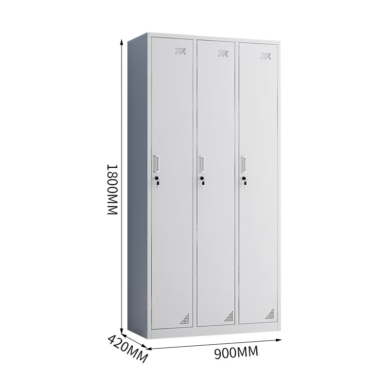 奇冠 钢制三门更衣柜 1800*900*420mm 灰白色 常规按(张)销售 奇冠 钢制三门更衣柜 1800*900*420mm 灰白色 常规按(张)销售