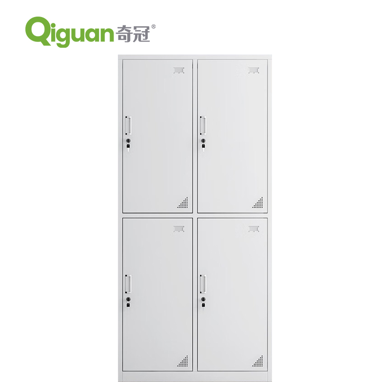 奇冠 钢制四门更衣柜 1800*850*420mm 灰白色 常规按张销售
