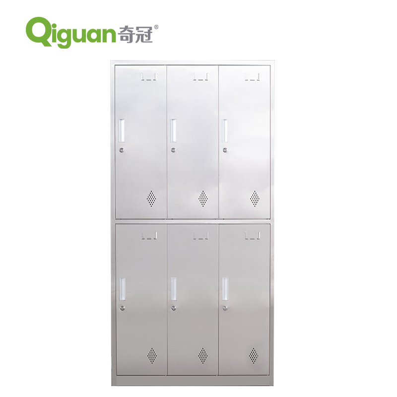 奇冠 QG-GZY-G130 不锈钢六门更衣柜 1800*900*420mm按（张）销售