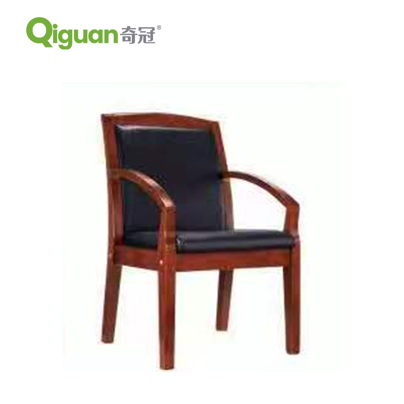 奇冠 QG-A08# 会议椅办公椅 880*540*560mm 黑色 橡胶木 西皮按（把）销售