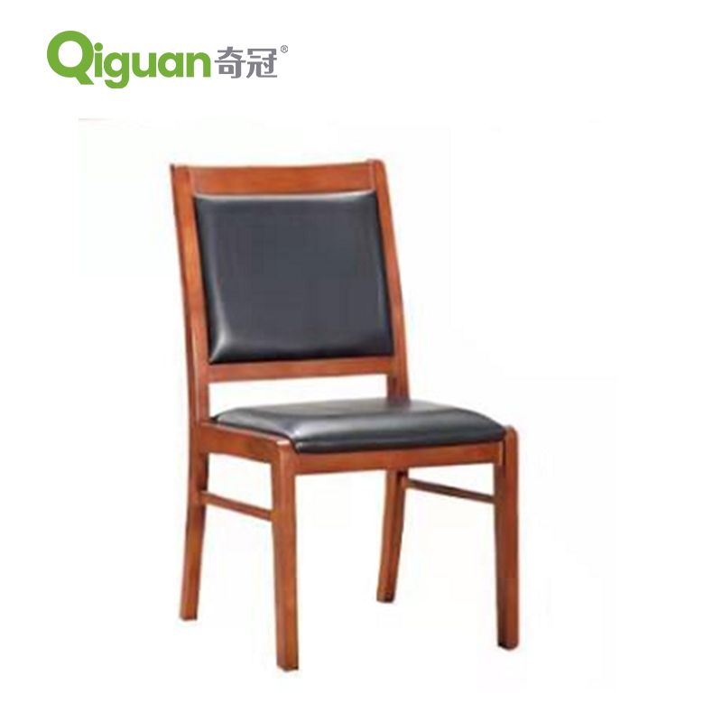 奇冠 QG-A02# 会议椅办公椅 910*500*460mm 黑色 橡胶木 西皮按（把）销售