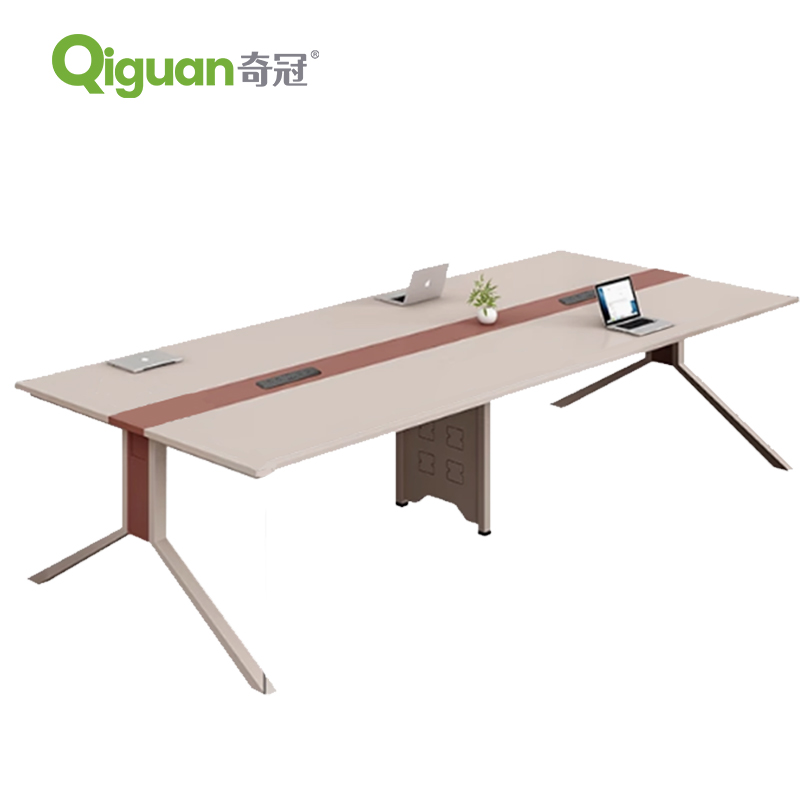 奇冠 2.4米会议桌-1 2400*1200*750mm  利休白茶按（张）销售
