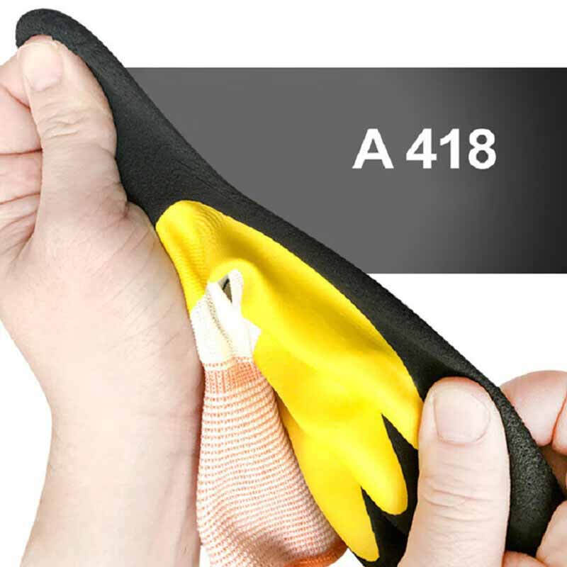 星宇 A418 通用劳保手套 橡胶防滑丁腈胶皮薄款透气通用 M 黑黄 12副/包按(包)销售 星宇 A418 通用劳保手套 橡胶防滑丁腈胶皮薄款透气通用 M 黑黄 12副/包按(包)销售