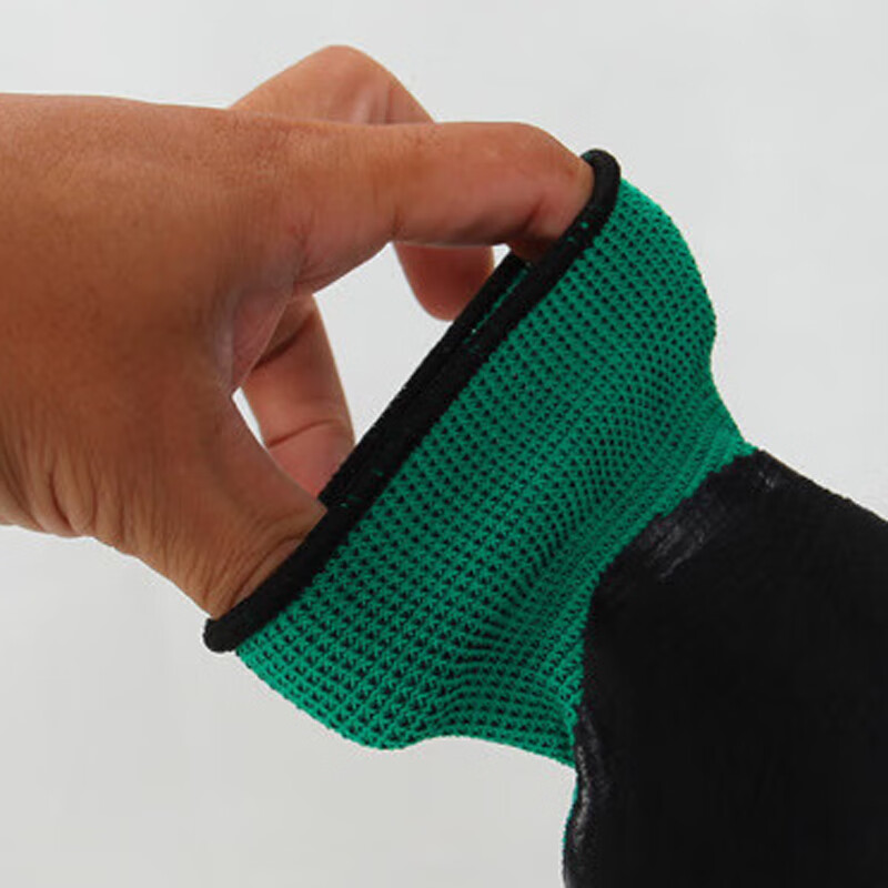 星宇 L598 通用劳保手套 透气防滑耐磨浸胶乳胶发泡橡胶通用8号 黑绿 12副/包按(包)销售 星宇 L598 通用劳保手套 透气防滑耐磨浸胶乳胶发泡橡胶通用8号 黑绿 12副/包按(包)销售