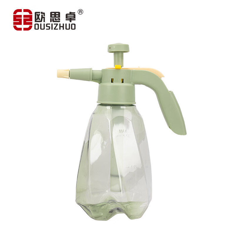 欧思卓 OQP-P01 气压式喷壶  带卡扣泄压阀 1.5L 透明绿按个销售