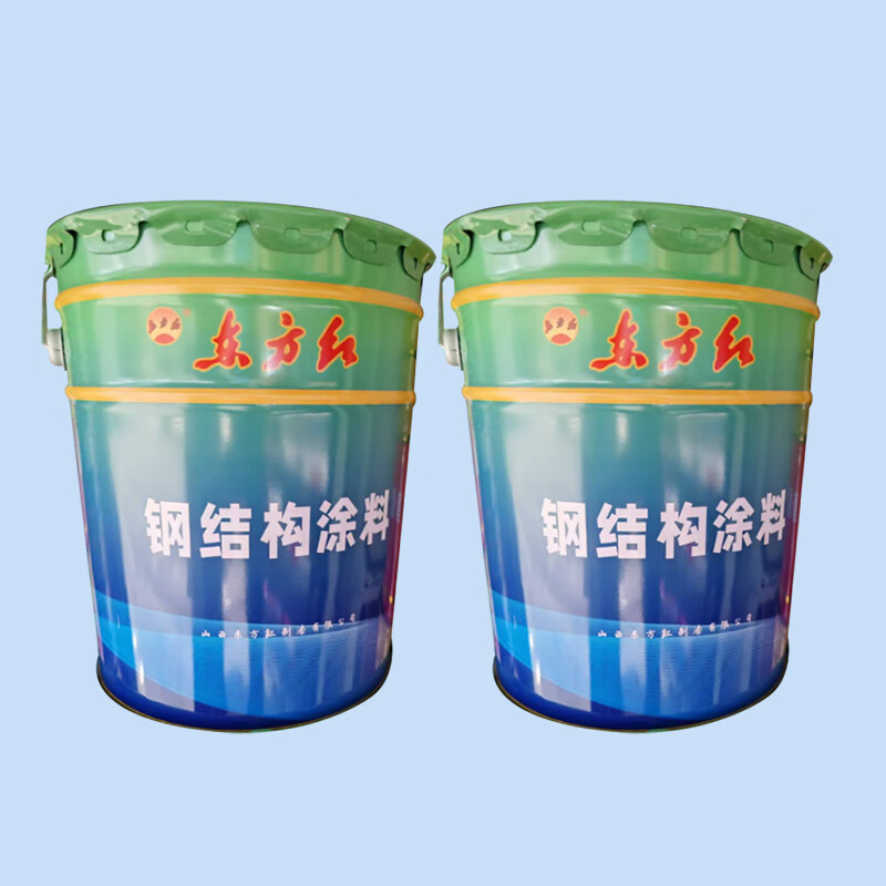 东方红 钢结构防锈漆 20kg/桶 铁红按(桶)销售 东方红 钢结构防锈漆 20kg/桶 铁红按(桶)销售