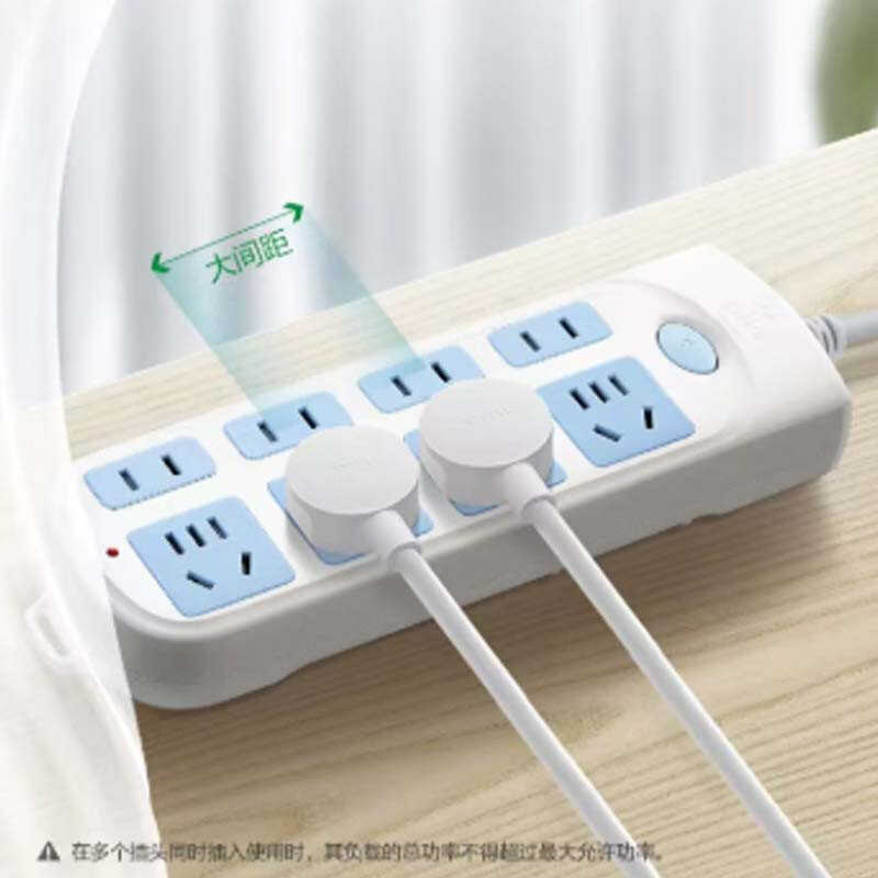 公牛 GN-610 排插 插线板/插排/接线板/拖线板 总控 8位 3米 白蓝 1个/包按(个)销售 公牛 GN-610 排插 插线板/插排/接线板/拖线板 总控 8位 3米 白蓝 1个/包按(个)销售