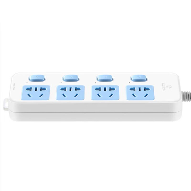 公牛 GN-315 排插 插线板/插排/接线板/拖线板 分控 4位 1.8米 白蓝 1个/包按(个)销售 公牛 GN-315 排插 插线板/插排/接线板/拖线板 分控 4位 1.8米 白蓝 1个/包按(个)销售