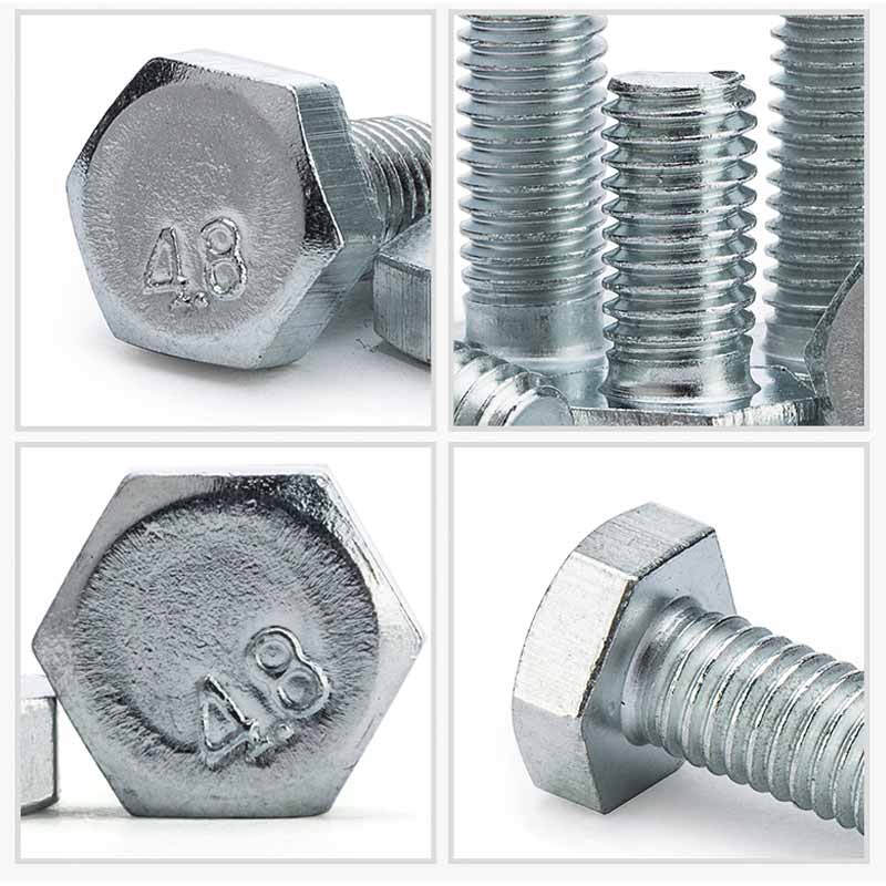 欧思卓 M6*10mm 外六角螺栓  4.8级GB/T 5781 全牙 镀锌 100个/包按包销售