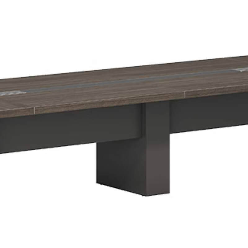 奇冠 QG-TAD-MTC-3612 板式会议桌  3600W*1200D*750Hmm 乌金胡桃+深铁灰按（张）销售