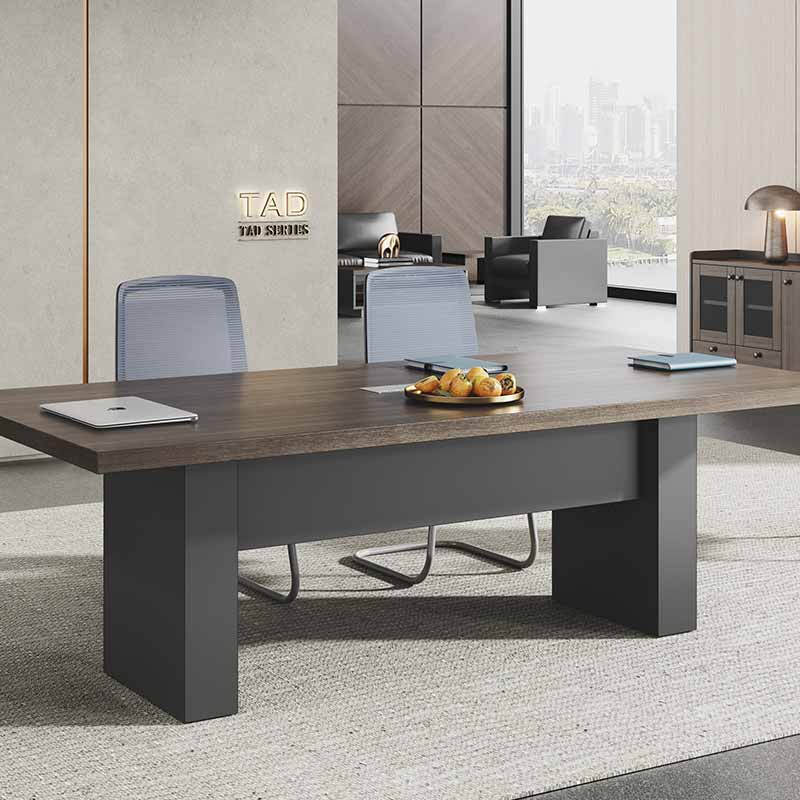 奇冠 QG-TAD-MTC-2411 板式会议桌 2400W*1100D*750Hmm 乌金胡桃+深铁灰按(张)销售 奇冠 QG-TAD-MTC-2411 板式会议桌 2400W*1100D*750Hmm 乌金胡桃+深铁灰按(张)销售