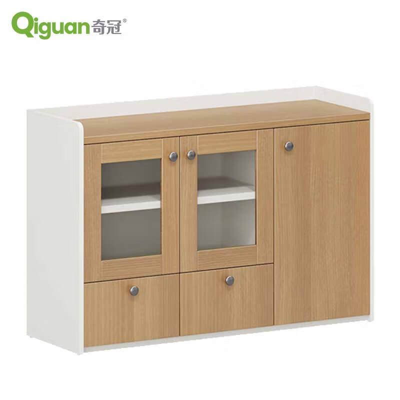 奇冠 QG-TAD-CAW-1208B 板式茶水柜  1200W*400D*805Hmm 艾德樱桃+进口暖白按（张）销售