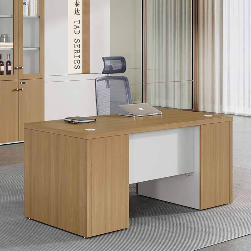 奇冠 QG-TAD-DEB-1608D 板式行政桌办公桌  1600W*800D*750Hmm 艾德樱桃+进口暖白按（张）销售