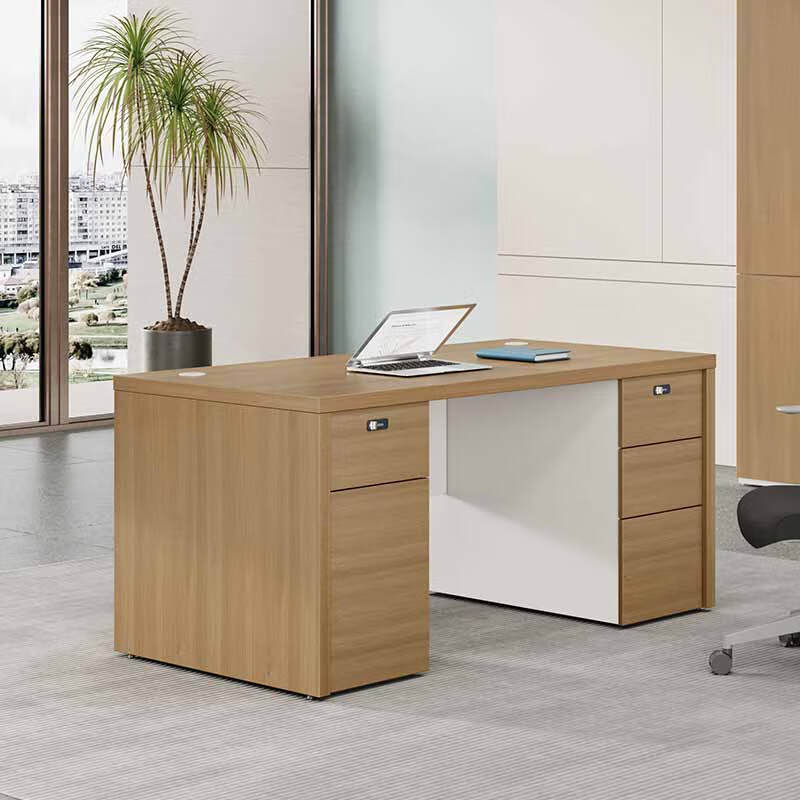 奇冠 QG-TAD-DEB-1608D 板式行政桌办公桌  1600W*800D*750Hmm 艾德樱桃+进口暖白按（张）销售