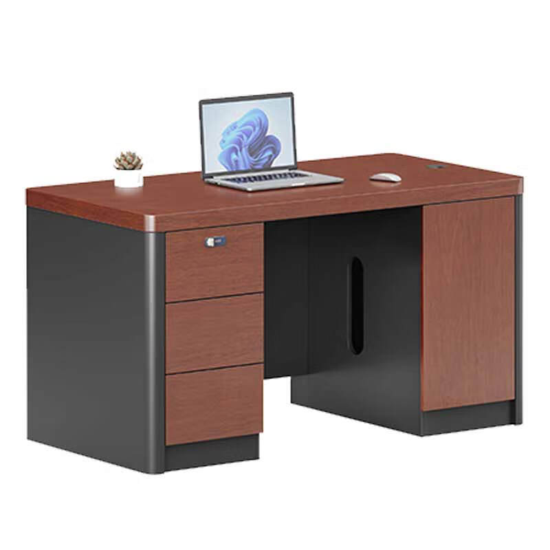 奇冠 QG-TAR-DEC-1407 油漆行政桌办公桌  1400W*700D*760Hmm胡桃+星空灰按（张）销售