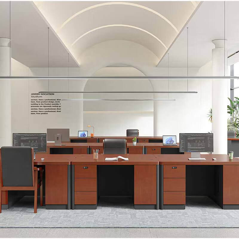 奇冠 QG-TAR-DEC-1407 油漆行政桌办公桌  1400W*700D*760Hmm胡桃+星空灰按（张）销售