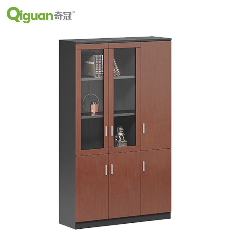 奇冠 QG-TAR-CAD-1220 油漆文件柜书柜  1200W*400D*2000Hmm胡桃+星空灰按（张）销售