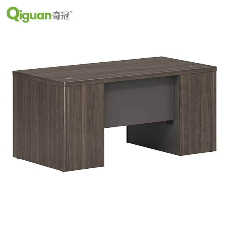 奇冠 QG-TAD-DEB-1608C 板式行政桌办公桌  1600W*800D*750Hmm 乌金胡桃+深铁灰按（张）销售
