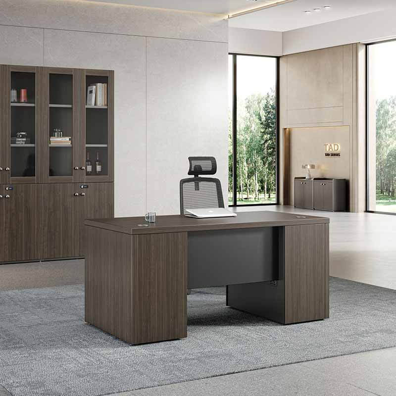 奇冠 QG-TAD-DEB-1608C 板式行政桌办公桌 1600W*800D*750Hmm 乌金胡桃+深铁灰按(张)销售 奇冠 QG-TAD-DEB-1608C 板式行政桌办公桌 1600W*800D*750Hmm 乌金胡桃+深铁灰按(张)销售