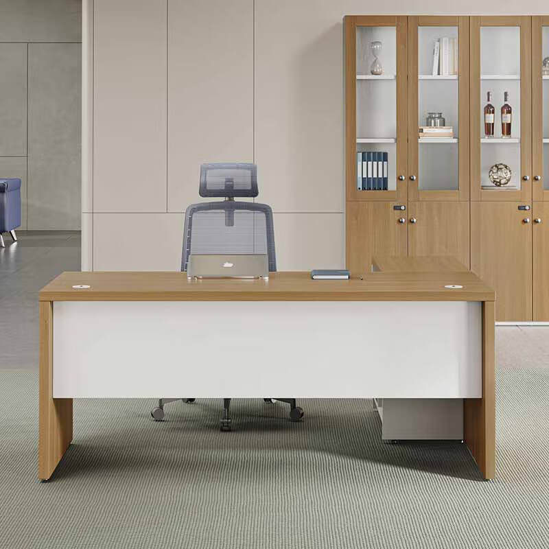 奇冠 QG-TAD-DEA-1616D 板式行政桌办公桌  1600W*1600D*750Hmm 艾德樱桃+进口暖白按（张）销售