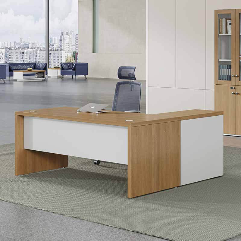 奇冠 QG-TAD-DEA-1616D 板式行政桌办公桌  1600W*1600D*750Hmm 艾德樱桃+进口暖白按（张）销售