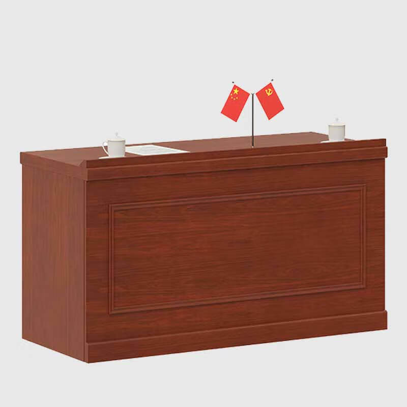 奇冠 QG-FP-32 二人位主席台条桌  油漆 1400W*600D*760Hmm 胡桃色按（张）销售