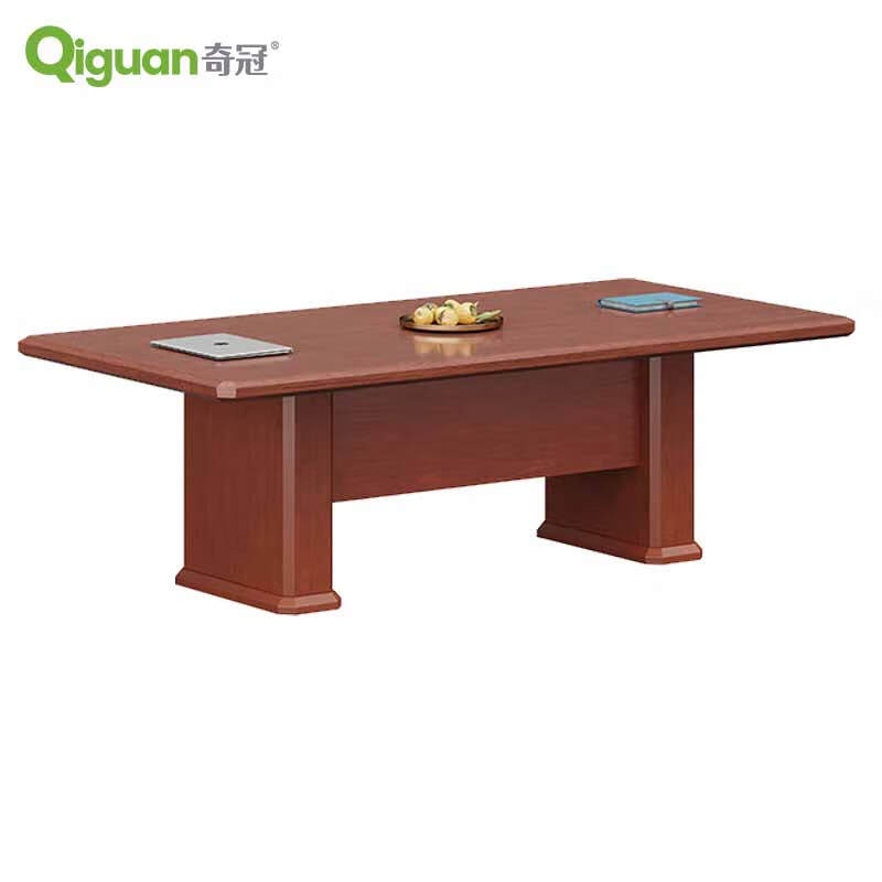 奇冠 QG-FP0624 油漆会议桌  2400W*1200D*760Hmm 胡桃色按（张）销售