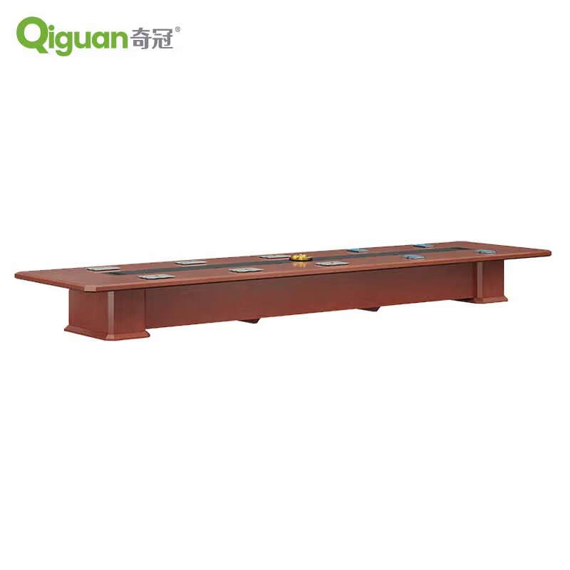 奇冠 QG-FP0680 油漆会议桌  8000W*2000D*760Hmm 胡桃色按（张）销售