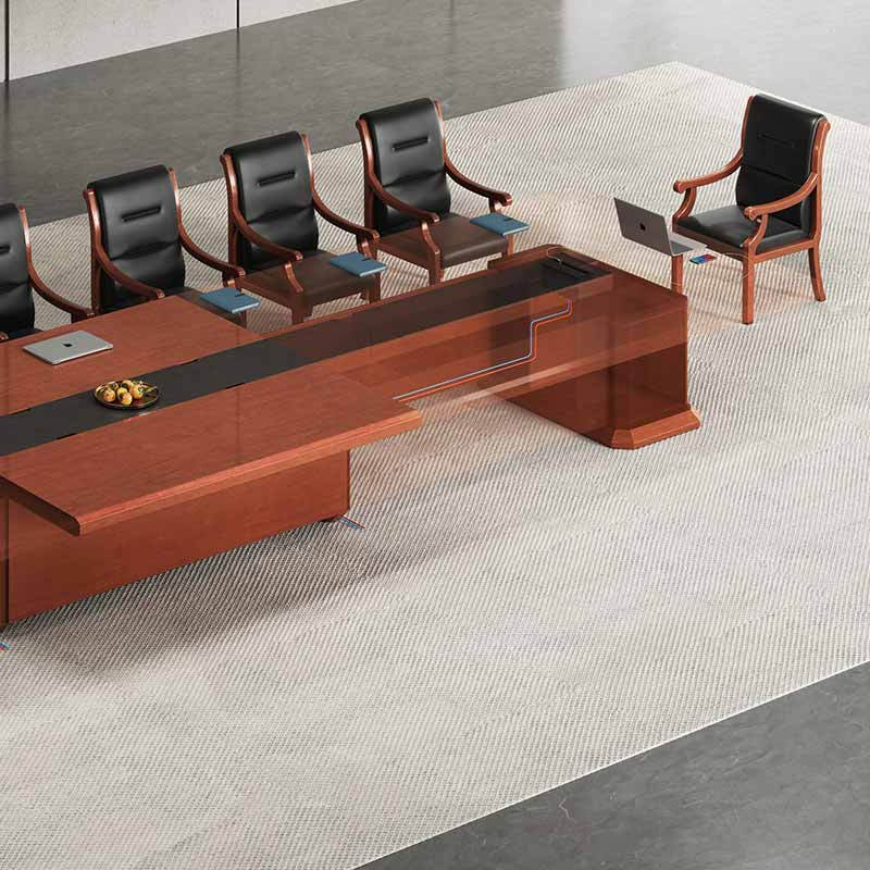 奇冠 QG-FP0680 油漆会议桌  8000W*2000D*760Hmm 胡桃色按（张）销售