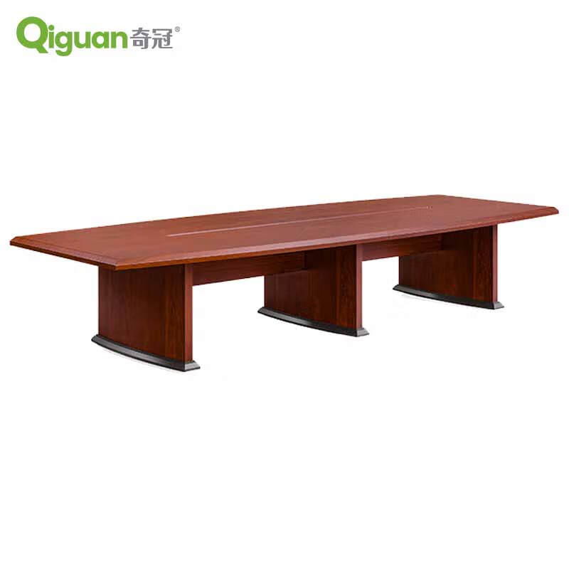 奇冠 QG-FP0442 油漆会议桌  4200W*1600D*760Hmm 胡桃色按（张）销售